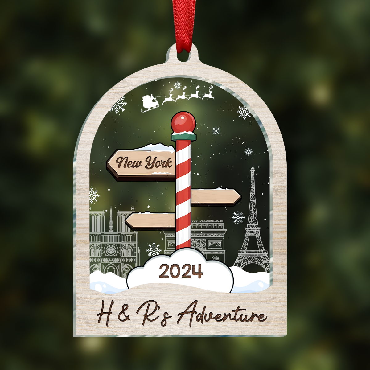 Always Say Yes To New Adventures - Travel Personalized Custom Ornament - Acrylic Custom Shaped - Christmas Gift For Family Members, Gift For Adventure Travel Lovers