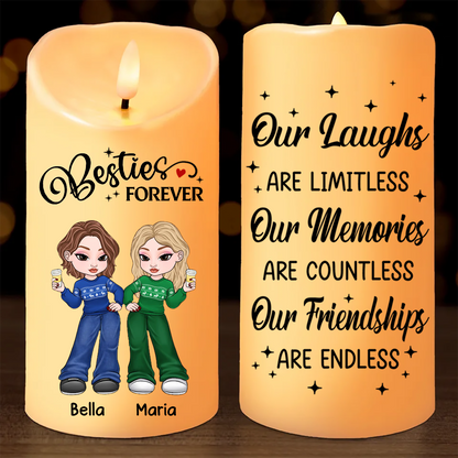 Life Is A Party, And You’re My Favorite Guest - Bestie Personalized Custom LED Candle - Christmas Gift For Best Friends, BFF, Sisters