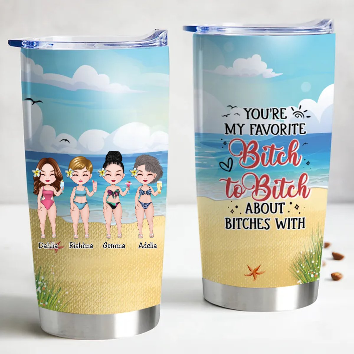 20oz Personalized Stainless Steel Tumbler for Your Favorite Bitchy Rants - Makezbright Gifts