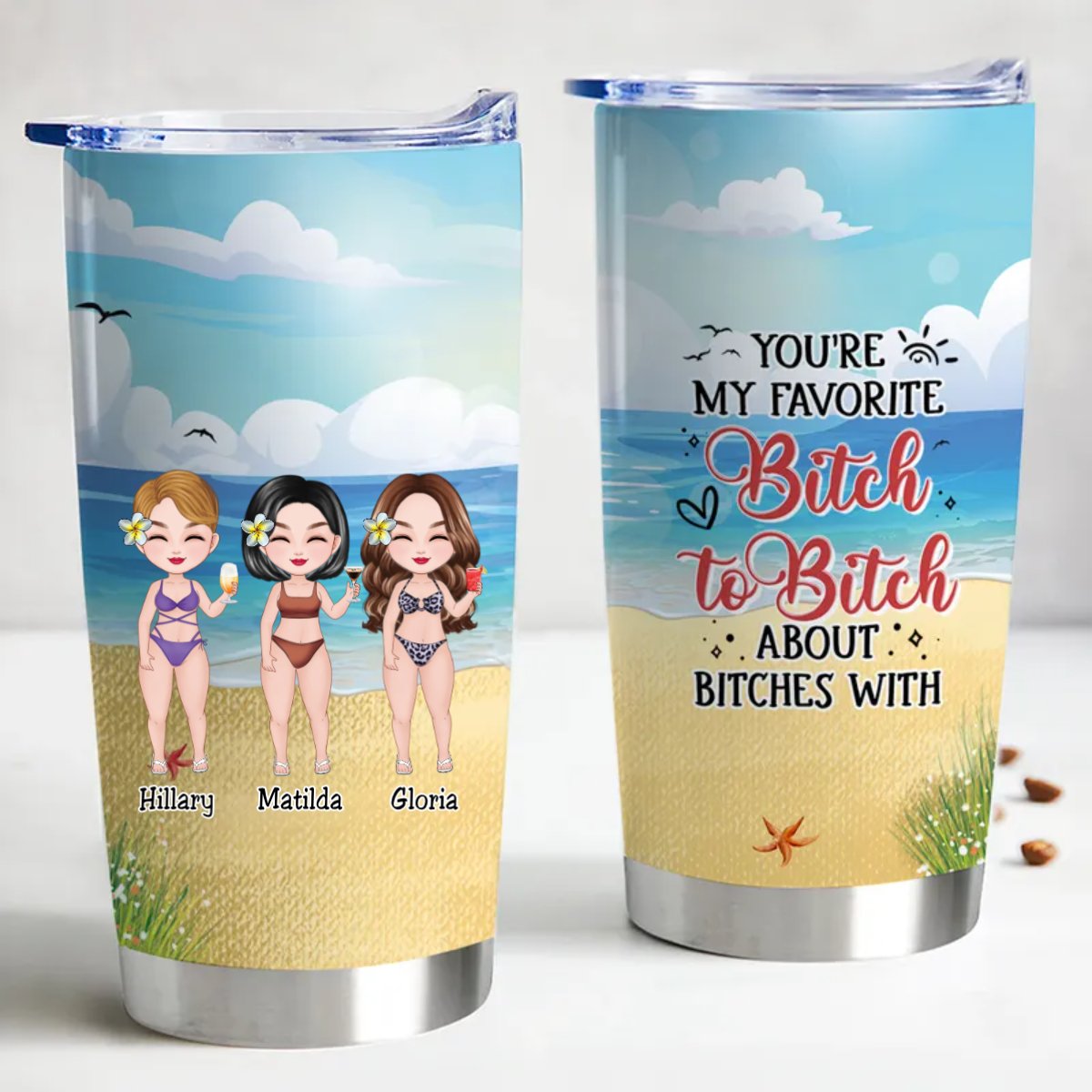 20oz Personalized Stainless Steel Tumbler for Your Favorite Bitchy Rants - Makezbright Gifts