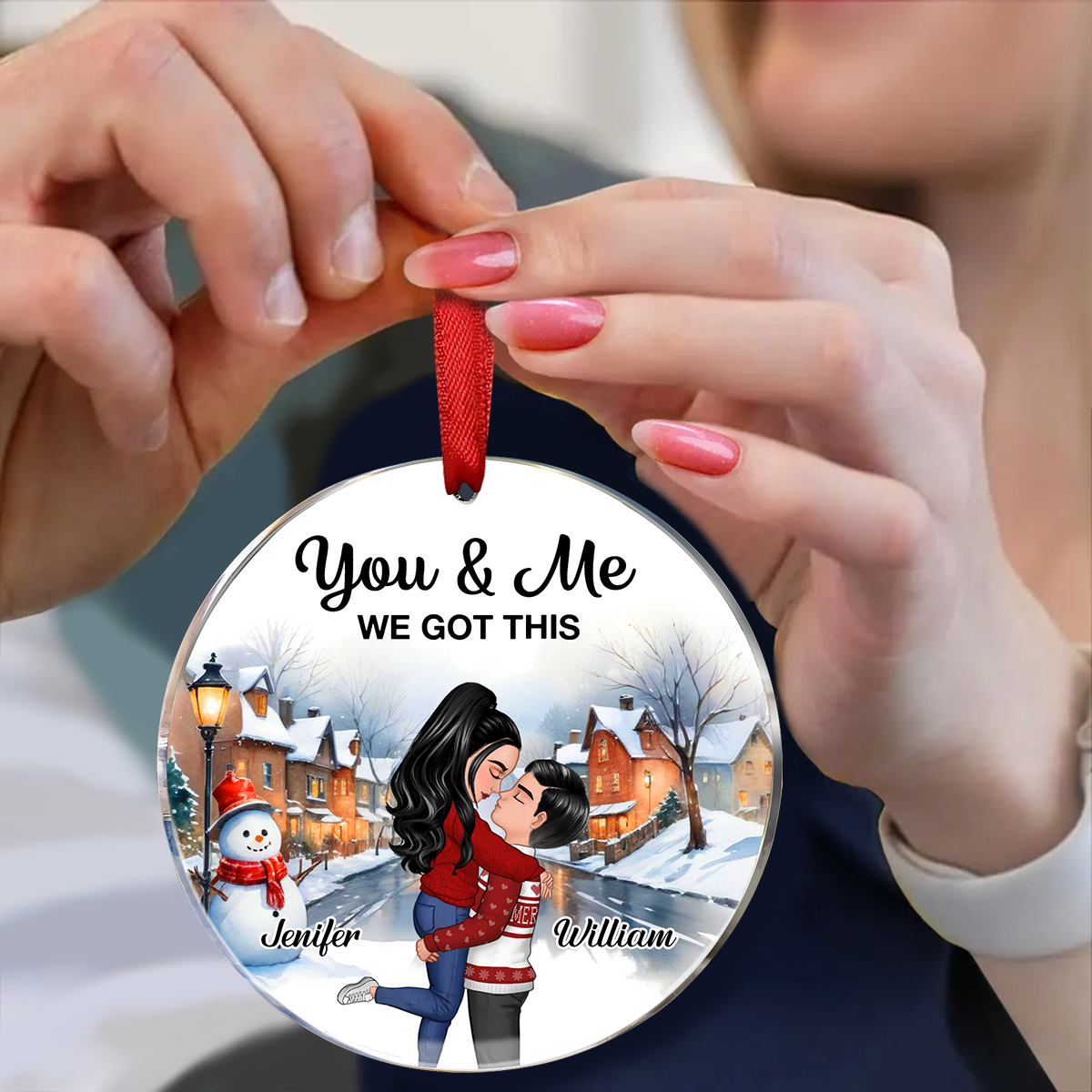 Couple You And Me We Got This Winter Scenes Personalized Acrylic Ornament