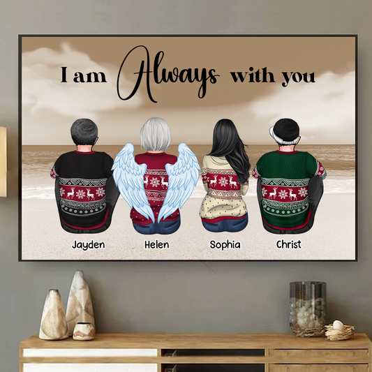 Always With You Sky Family Members, Memorial Personalized Poster, Sympathy Gift