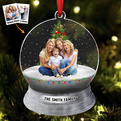 Custom Photo Family, Friends - Personalized Family Photo Ornament