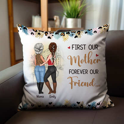 Mother And Daughter Forever Linked Together - Personalized Pillow