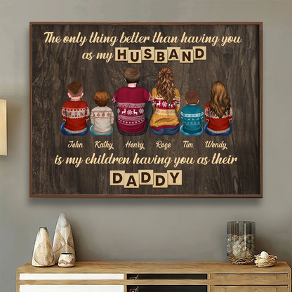 The Only Thing Better Than Gift for Dad Grandpa, Personalized Horizontal Poster