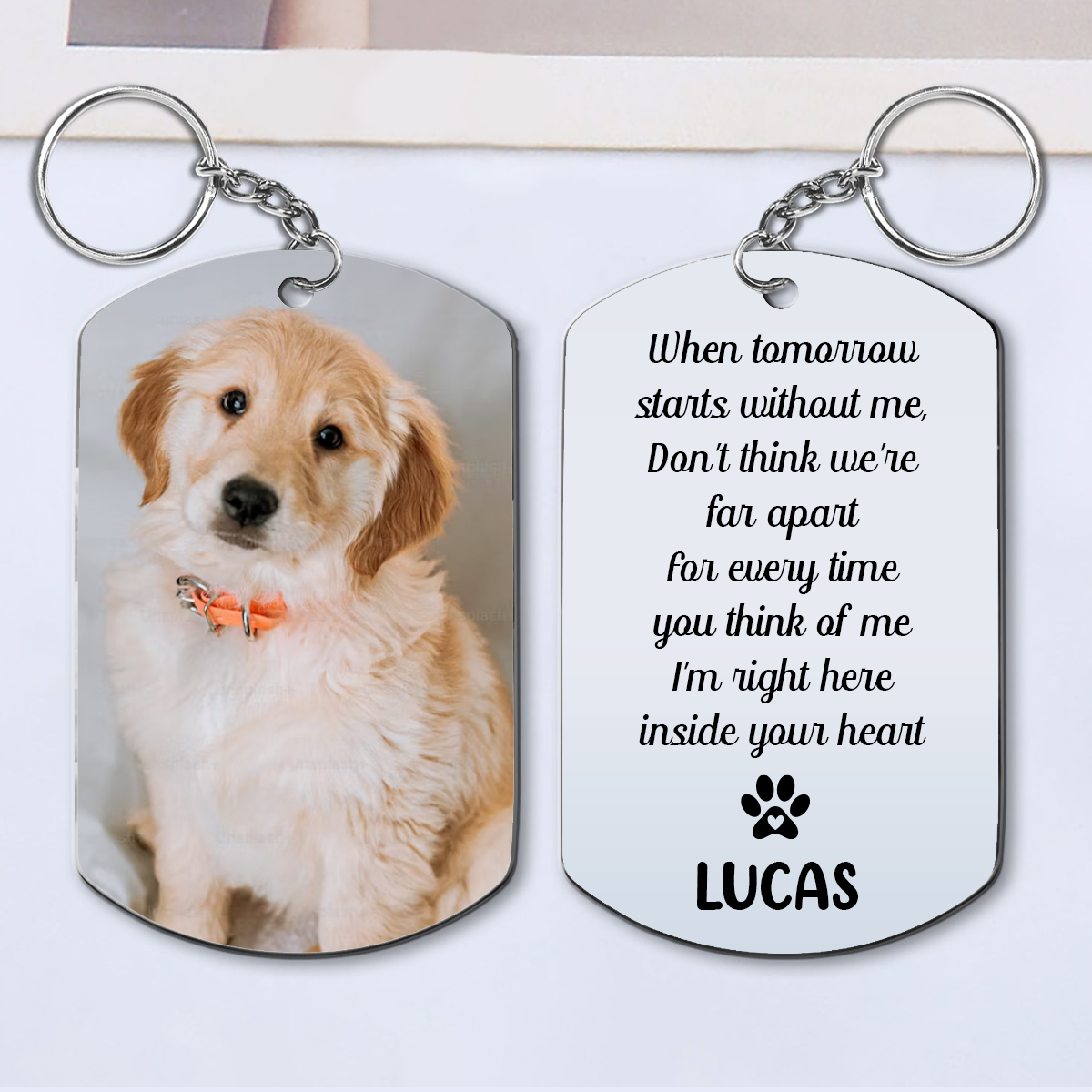 Dog Keychain Dog Memorial Gifts For Loss Of Dog - Personalized Keychains - Pet Memorial Gifts Cat Keychain