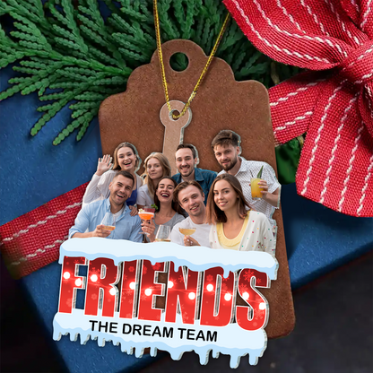 Custom Photo Family Besties Siblings Coworkers - Personalized Cutout Acrylic Ornament