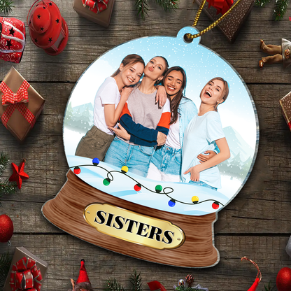 Custom Photo Besties Sister - Personalized Custom Shaped Acrylic Ornament