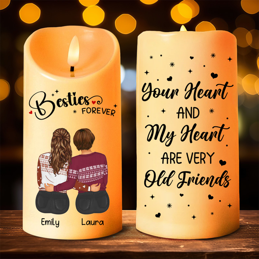 Your Heart And My Heart Are Very Old Friends Friendship - Personalized Flameless LED Candle