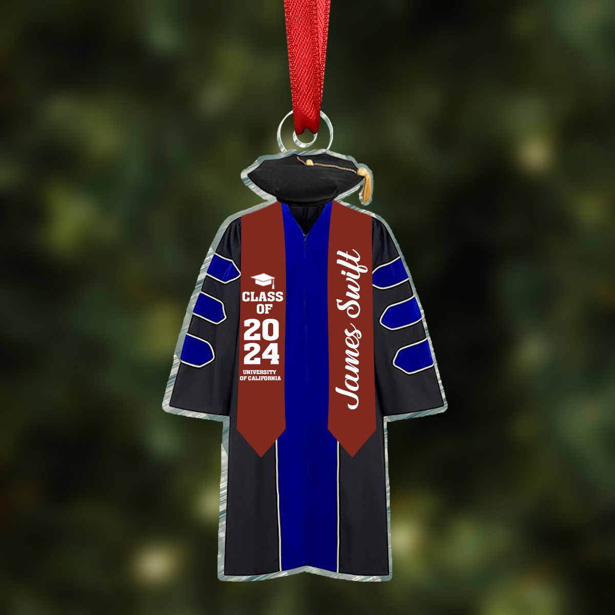 Graduation Gown - Personalized Custom Shaped Acrylic Ornament