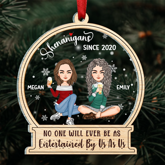 Christmas Besties Shenanigans Since - Personalized Ornament