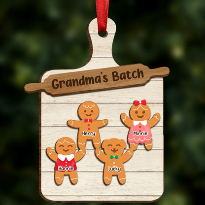 Grandma Perfect Batch Icon Cookies - Personalized  Wooden Ornament