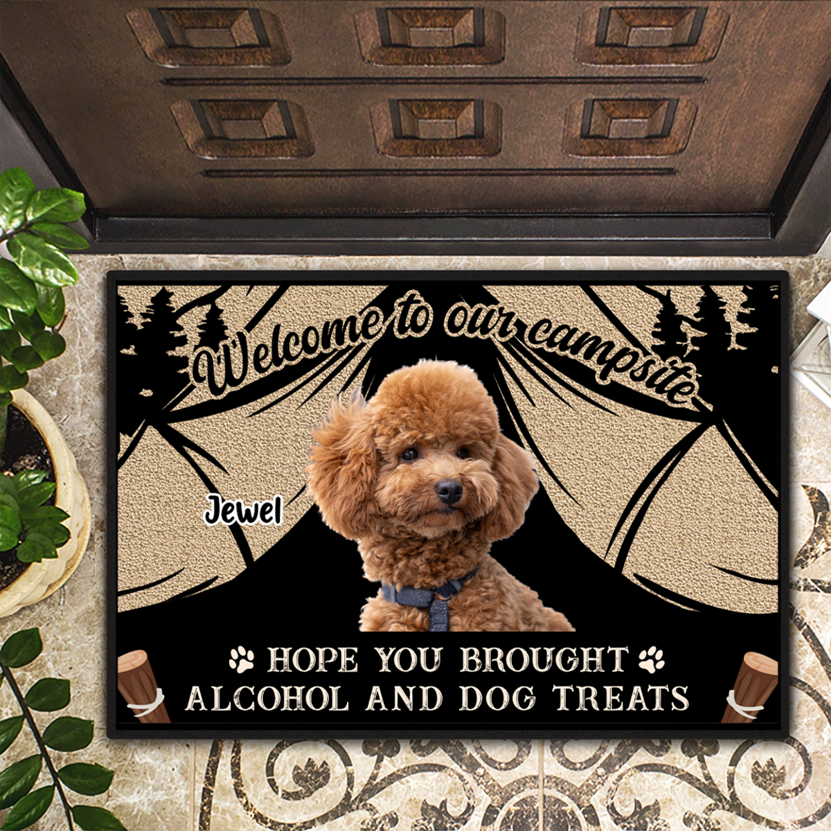 Custom Photo Hope You Brought Alcohol - Personalized Doormat