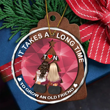 Grow An Old Friend - Personalized Circle Glass Ornament