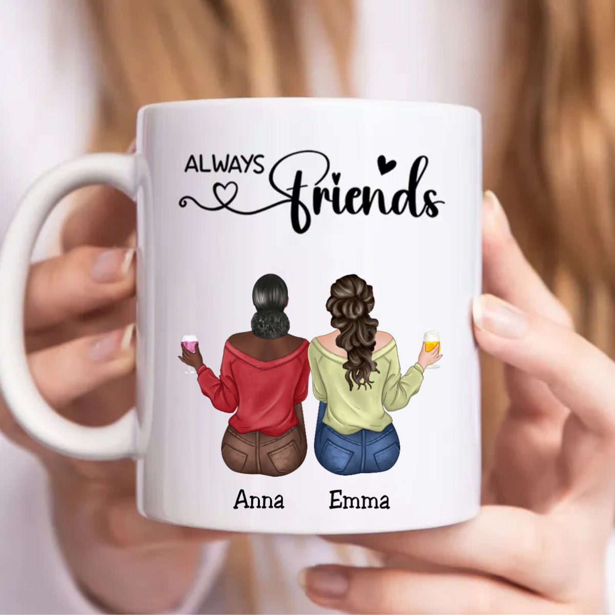 Always Friends - Personalized Mug - Makezbright Gifts