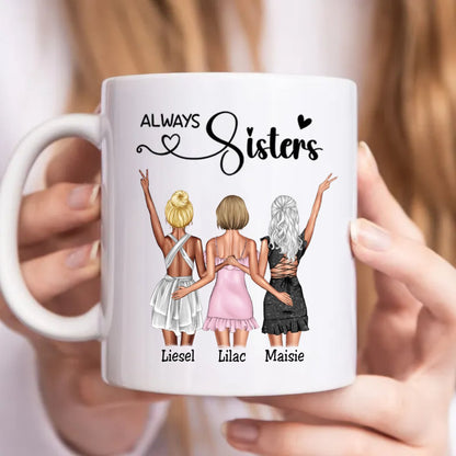 Always Sisters - Personalized Mug - Makezbright Gifts