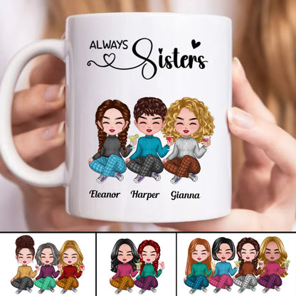 Always Sisters - Personalized Mug (L) - Makezbright Gifts