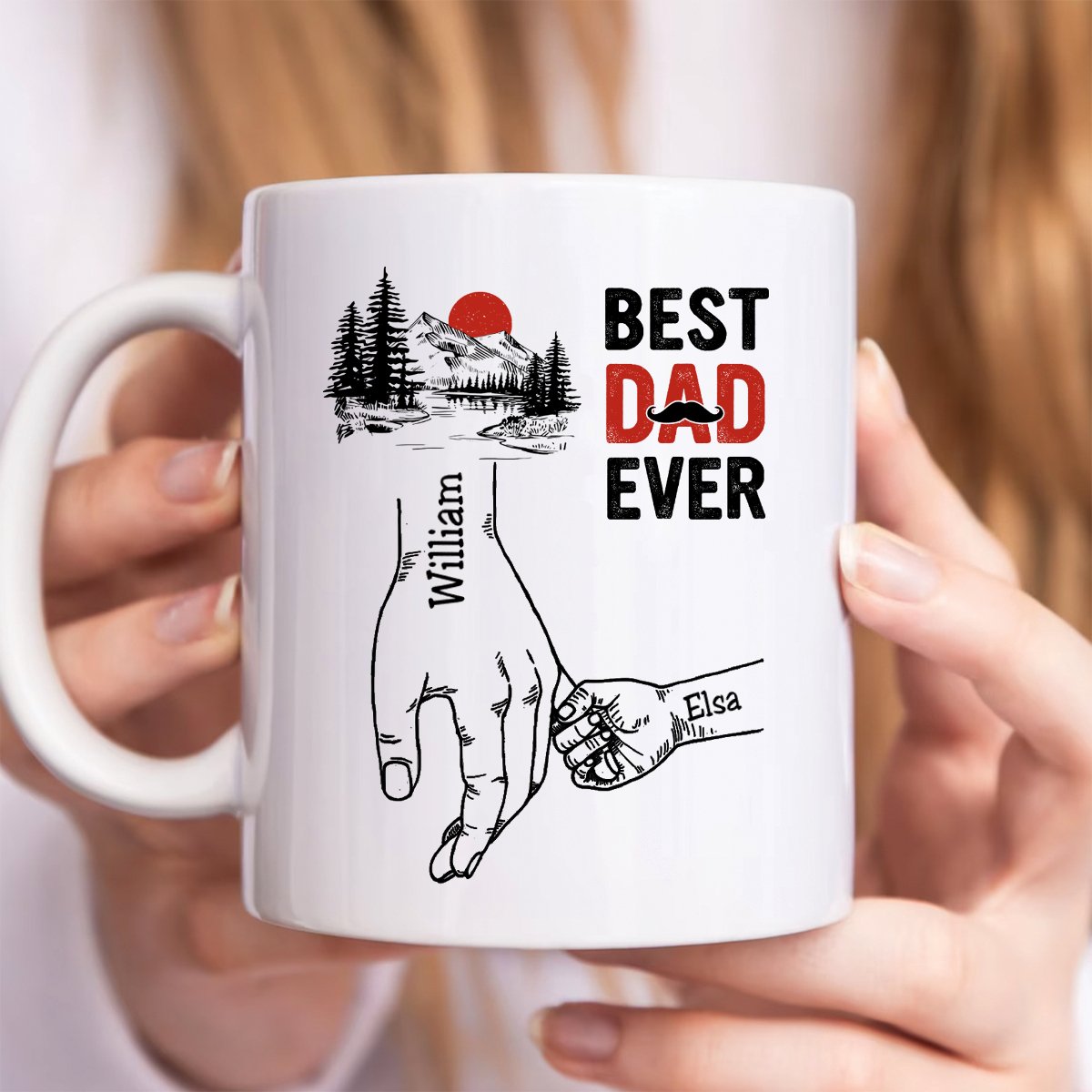 Best Dad Ever - Personalized Mug - Makezbright Gifts