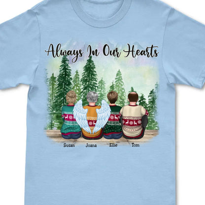 Best Friends - Always In Our Hearts - Personalized Unisex T - Shirt (Lake) - Makezbright Gifts