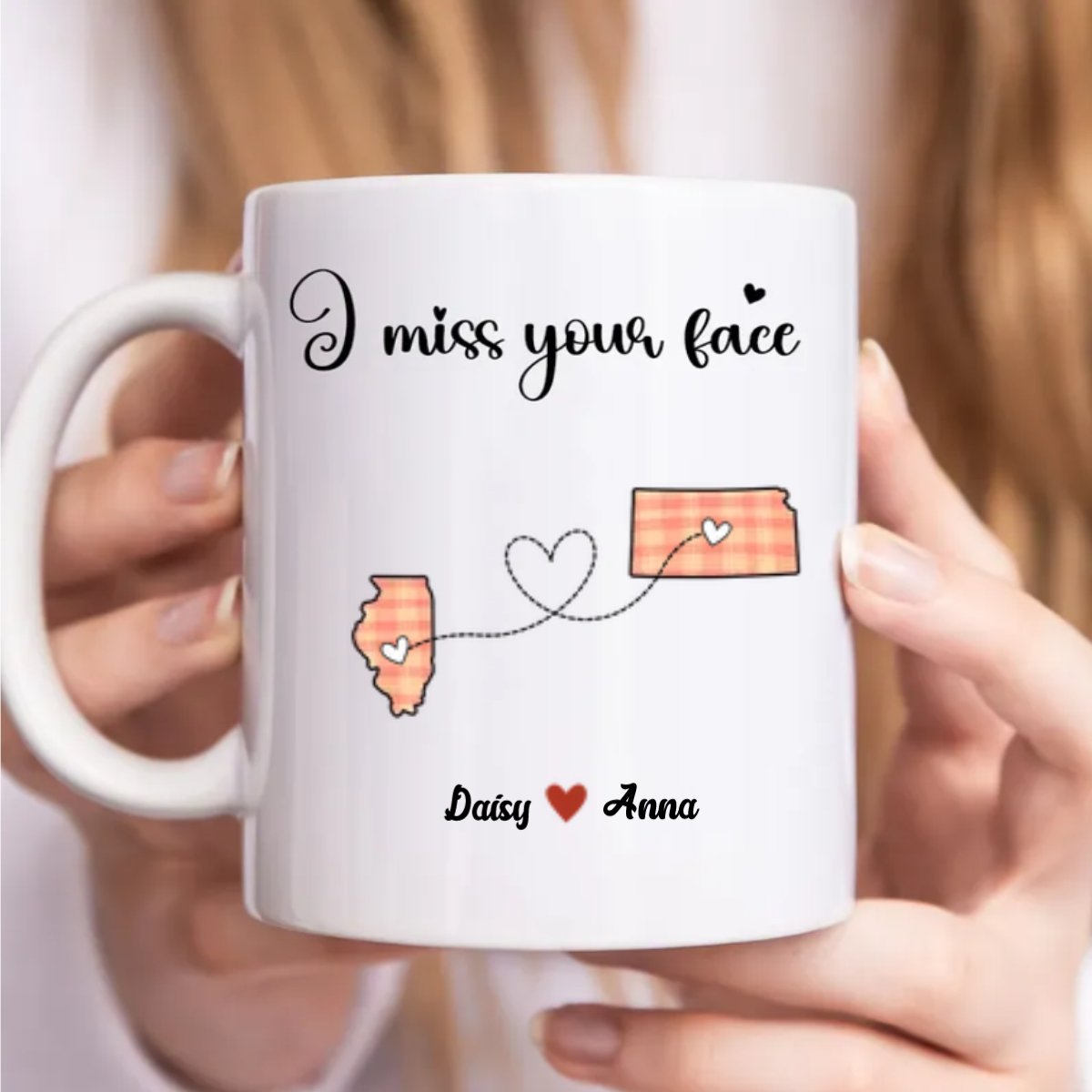 Best Friends - I Miss Your Face - Personalized Mug - Makezbright Gifts