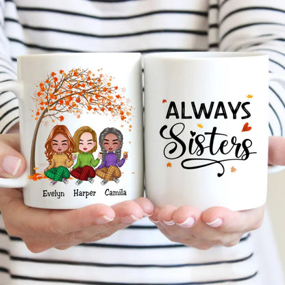 Besties - Always Sisters - Personalized Mug - Makezbright Gifts