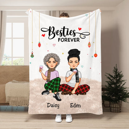 Besties - Besties Forever - Personalized Blanket - Makezbright Gifts