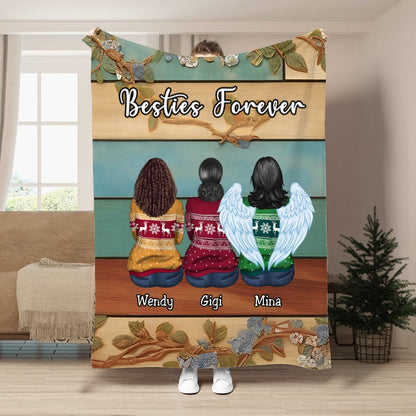 Besties - Besties Forever - Personalized Blanket (II) - Makezbright Gifts