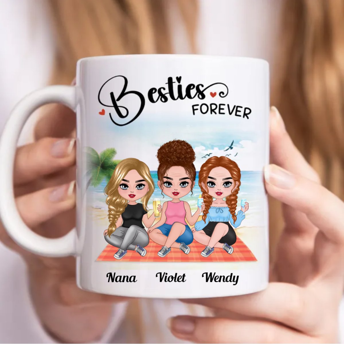 Besties - Besties Forever - Personalized Mug (BB) - Makezbright Gifts