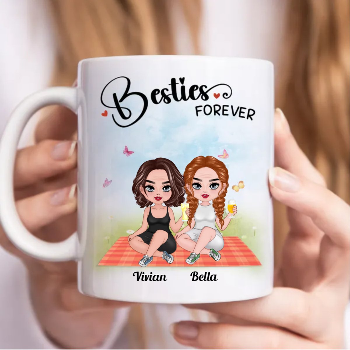 Besties - Besties Forever - Personalized Mug (BB) - Makezbright Gifts