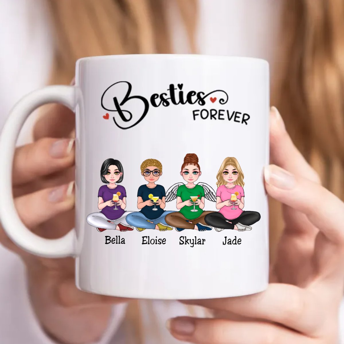 Besties - Besties Forever - Personalized Mug (NM) - Makezbright Gifts