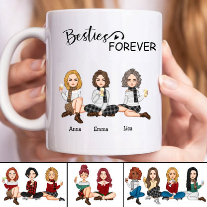 Besties - Besties Forever - Personalized Mug (TT) - Makezbright Gifts