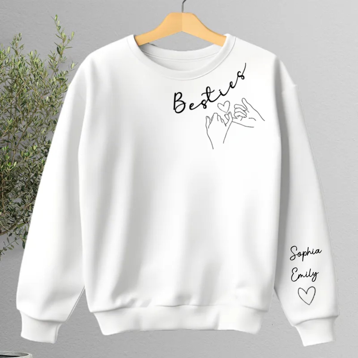 Besties - Besties Forever - Personalized Sweatshirt (BU) - Makezbright Gifts