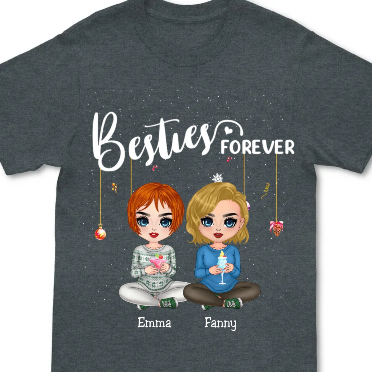 Besties - Besties Forever - Personalized T - shirt (Ver 2) - Makezbright Gifts