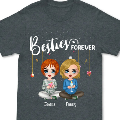 Besties - Besties Forever - Personalized T - shirt (Ver 2) - Makezbright Gifts