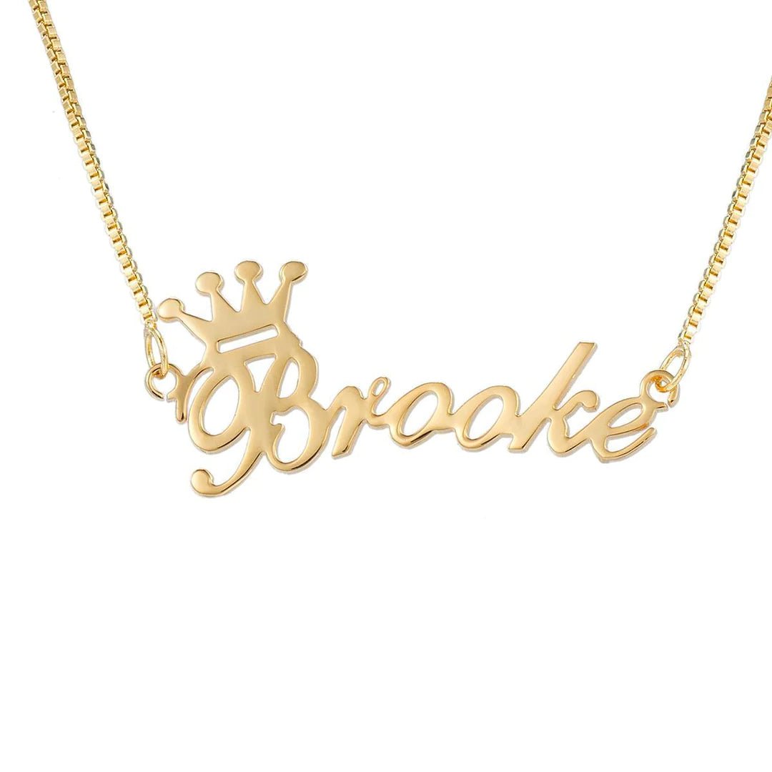 Besties - Crown Custom Name Necklace - Personalized Necklace - Makezbright Gifts