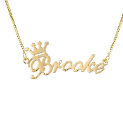 Besties - Crown Custom Name Necklace - Personalized Necklace - Makezbright Gifts