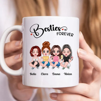 Besties Forever - Personalized Mug (TB) - Makezbright Gifts