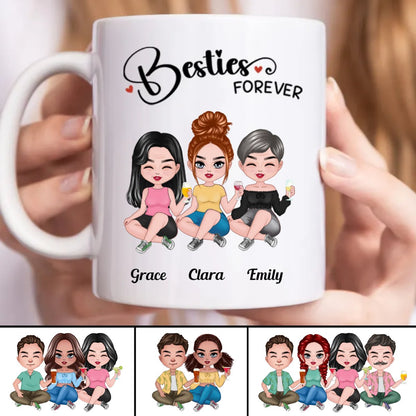 Besties Forever - Personalized Mug (TB) - Makezbright Gifts