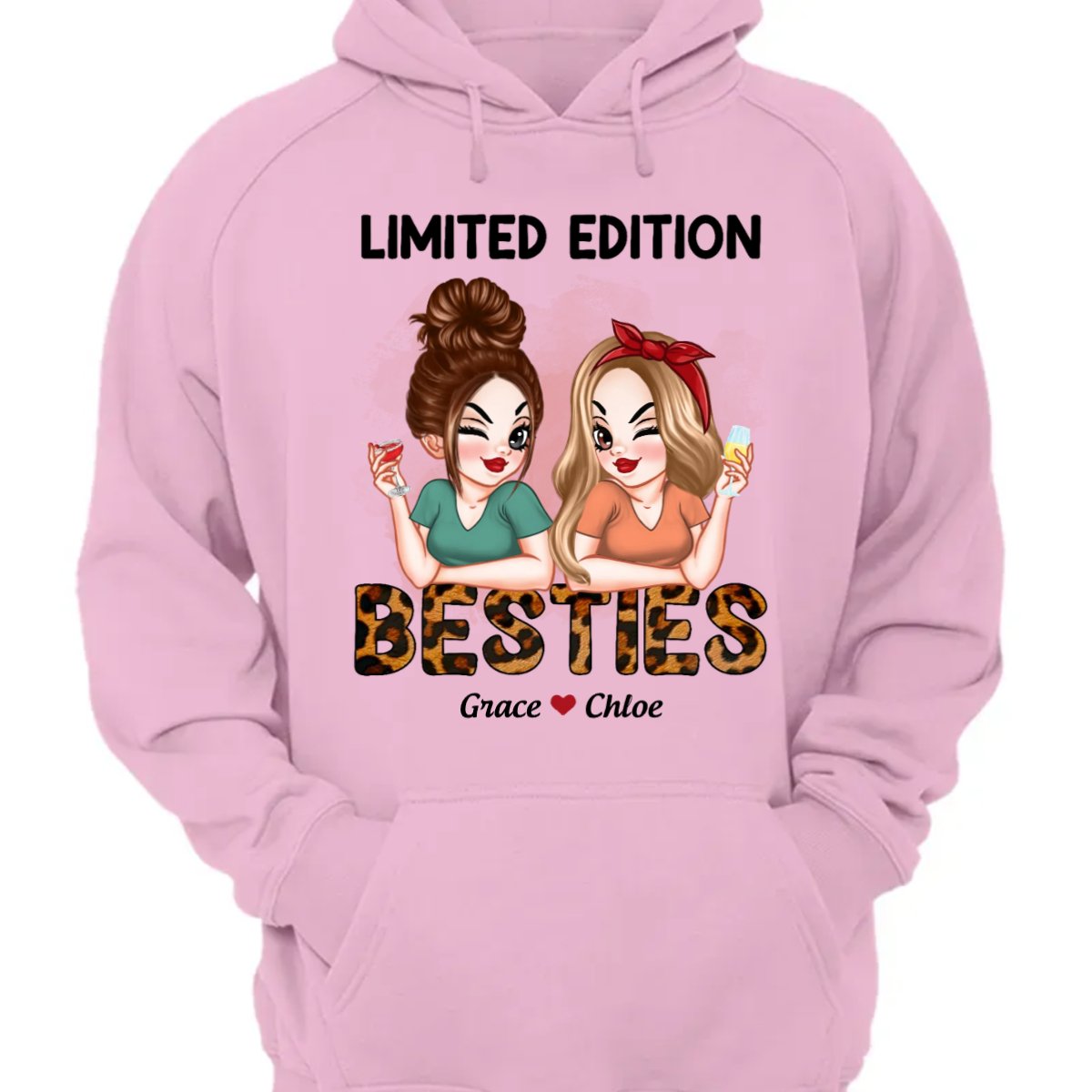 Besties - Limited Edition - Personalized Unisex T - shirt, Hoodie, Sweatshirt - Makezbright Gifts