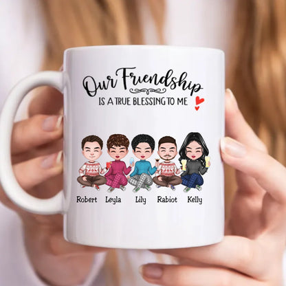 Besties - Our Friendship Is A True Blessing To Me - Personalized Mug (TC) - Makezbright Gifts