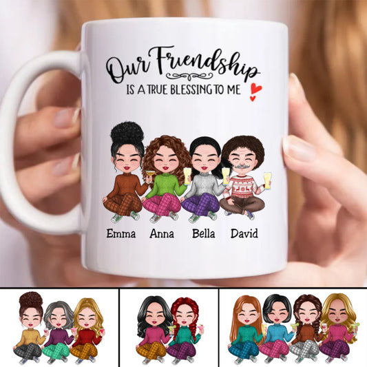 Besties - Our Friendship Is A True Blessing To Me - Personalized Mug (TC) - Makezbright Gifts