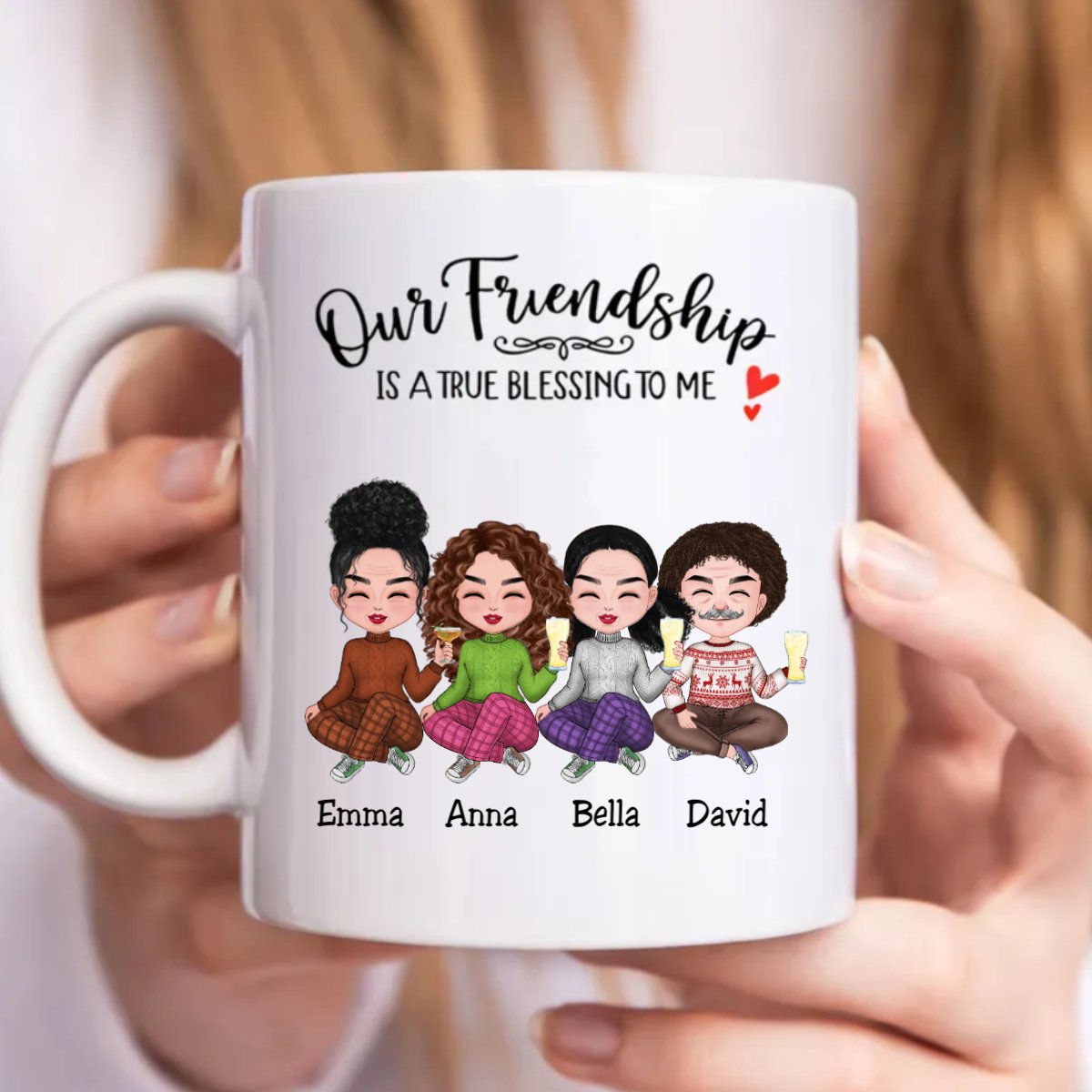 Besties - Our Friendship Is A True Blessing To Me - Personalized Mug (TC) - Makezbright Gifts