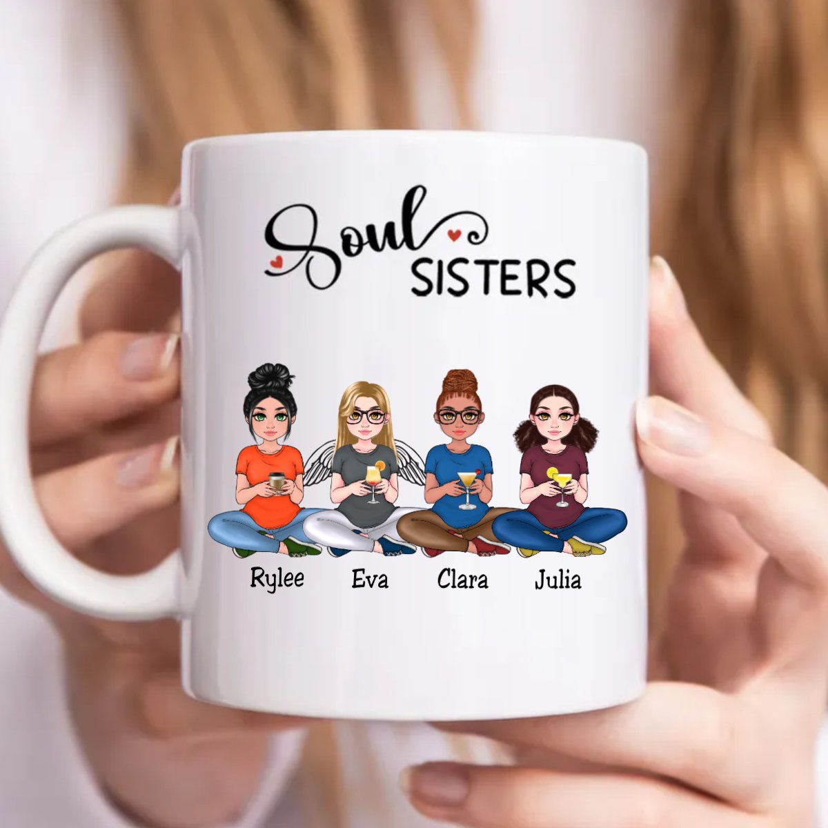 Besties - Soul Sisters - Personalized Mug (NM) - Makezbright Gifts