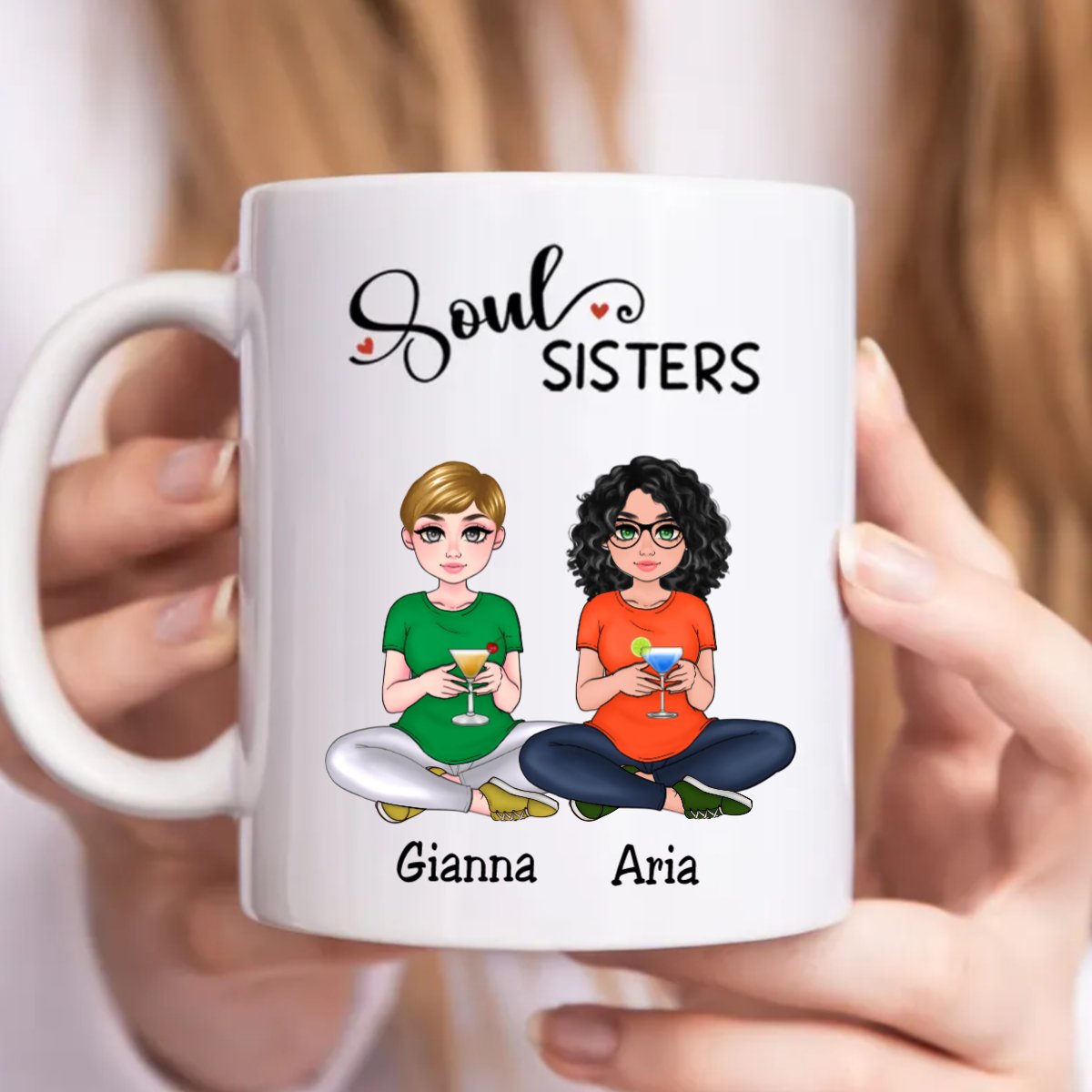 Besties - Soul Sisters - Personalized Mug (NM) - Makezbright Gifts