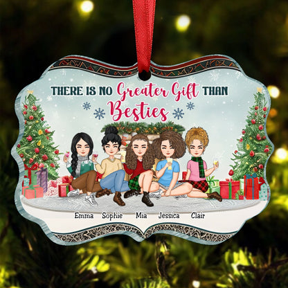 Besties - There Is No Greater Gift Than Besties - Personalized Acrylic Ornament(BU) - Makezbright Gifts