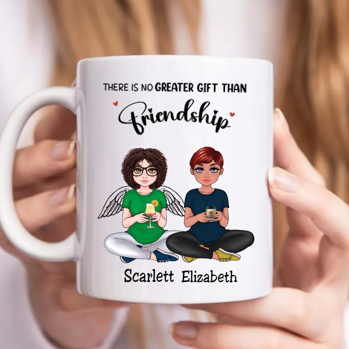 Besties - There Is No Greater Gift Than Friendship - Personalized Mug (NM) - Makezbright Gifts