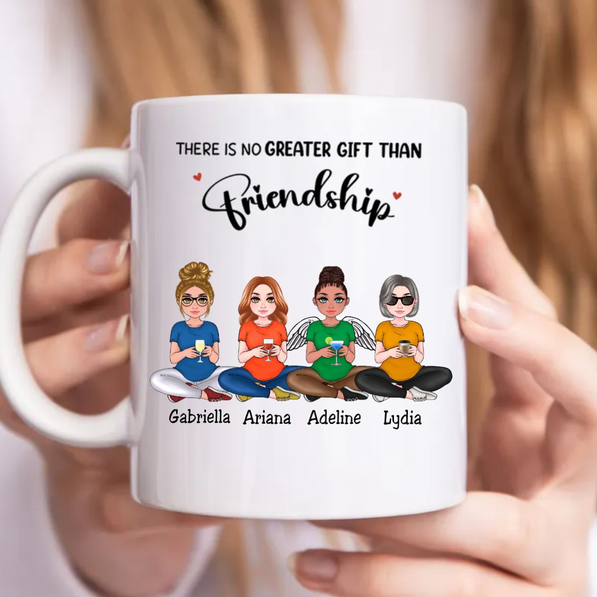 Besties - There Is No Greater Gift Than Friendship - Personalized Mug (NM) - Makezbright Gifts