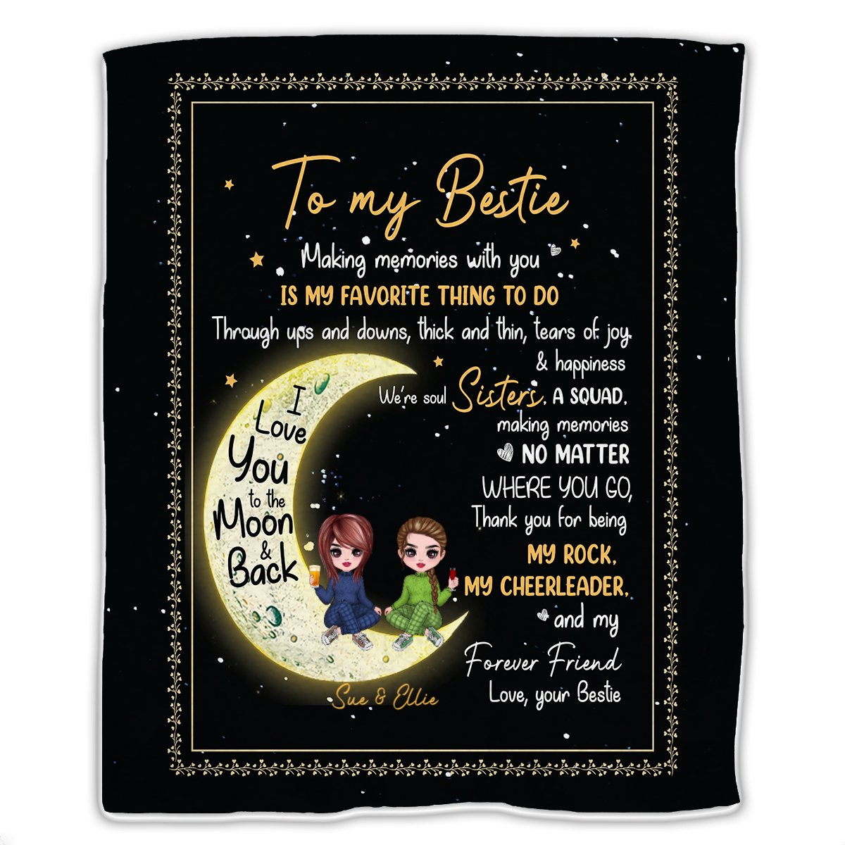 Besties - To My Bestie Making Memories With You - Personalized Blanket - Makezbright Gifts