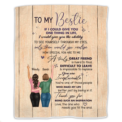 Besties - To My Besties If I Could Give You One Thing in Life - Personalized Blanket (Ver 2) - Makezbright Gifts