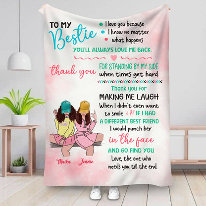 Besties - To My Selfie Bestie - Personalized Blanket - Makezbright Gifts